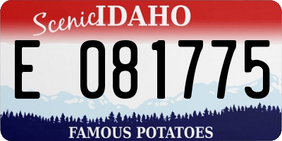 ID license plate E081775
