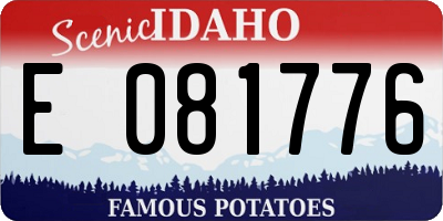 ID license plate E081776