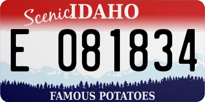 ID license plate E081834