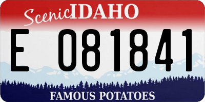 ID license plate E081841