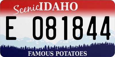 ID license plate E081844