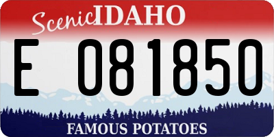 ID license plate E081850