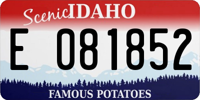 ID license plate E081852