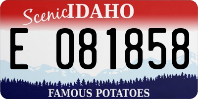 ID license plate E081858