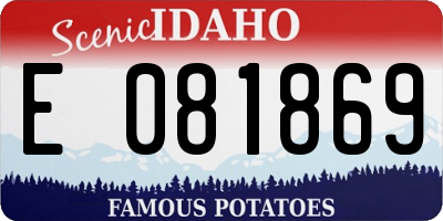 ID license plate E081869