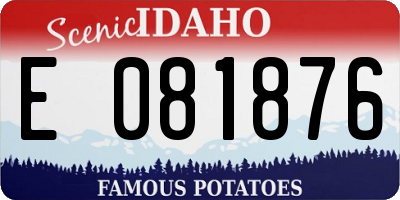 ID license plate E081876