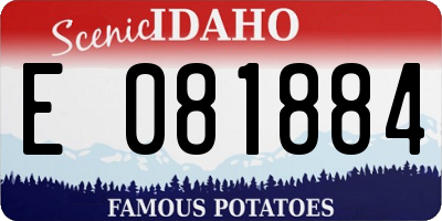 ID license plate E081884