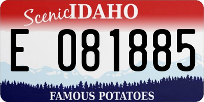 ID license plate E081885
