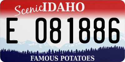 ID license plate E081886