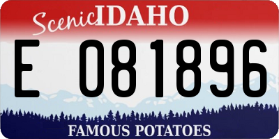ID license plate E081896
