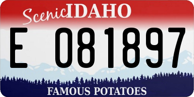ID license plate E081897