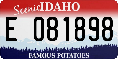 ID license plate E081898