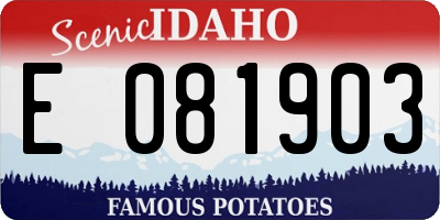 ID license plate E081903