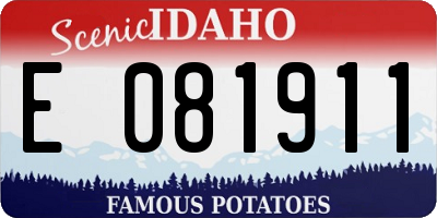 ID license plate E081911