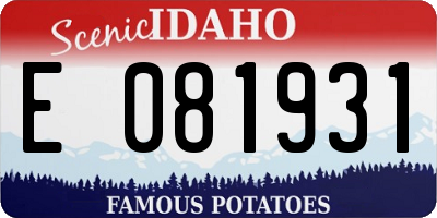 ID license plate E081931
