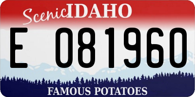 ID license plate E081960