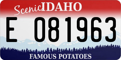 ID license plate E081963