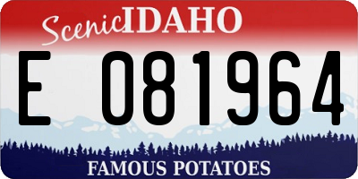 ID license plate E081964