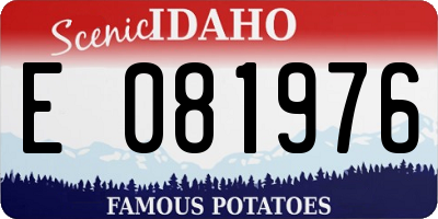 ID license plate E081976