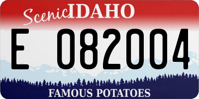 ID license plate E082004