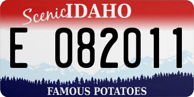 ID license plate E082011