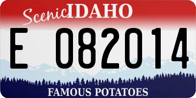 ID license plate E082014