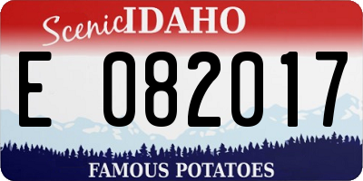 ID license plate E082017