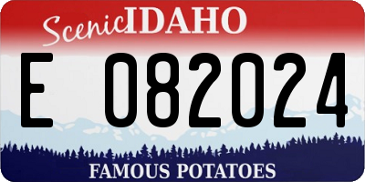 ID license plate E082024