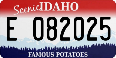 ID license plate E082025