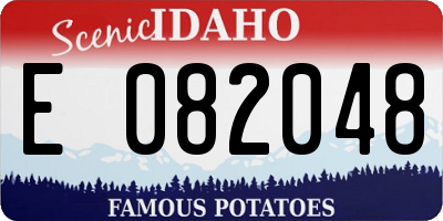 ID license plate E082048