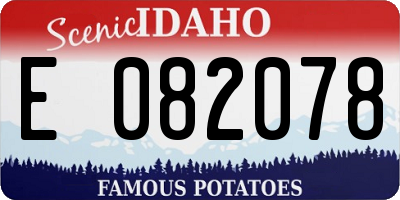 ID license plate E082078