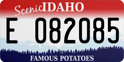 ID license plate E082085