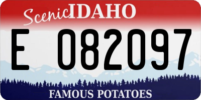 ID license plate E082097