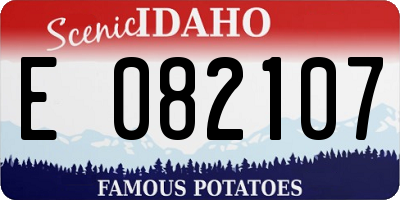 ID license plate E082107