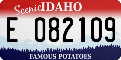 ID license plate E082109