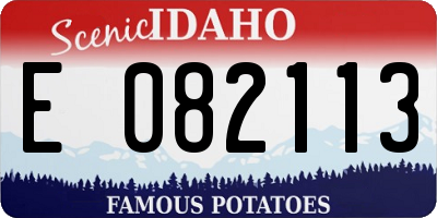 ID license plate E082113
