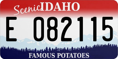 ID license plate E082115