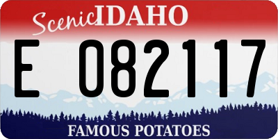 ID license plate E082117