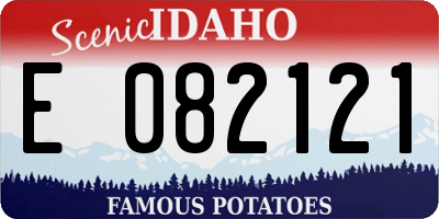 ID license plate E082121