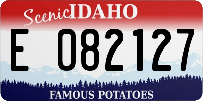 ID license plate E082127