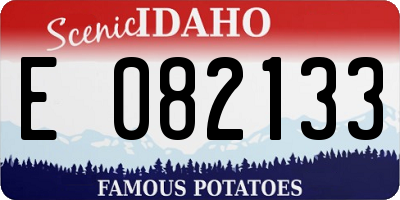 ID license plate E082133