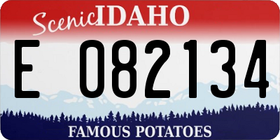 ID license plate E082134
