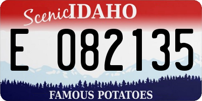 ID license plate E082135