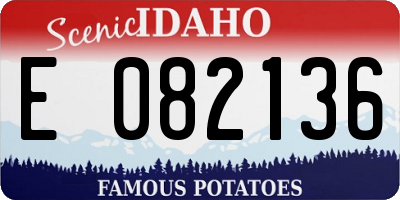 ID license plate E082136