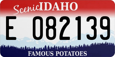 ID license plate E082139