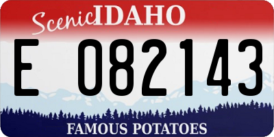 ID license plate E082143