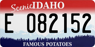 ID license plate E082152
