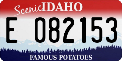 ID license plate E082153