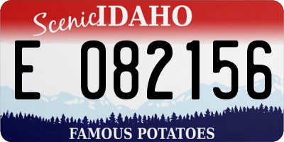 ID license plate E082156