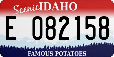 ID license plate E082158